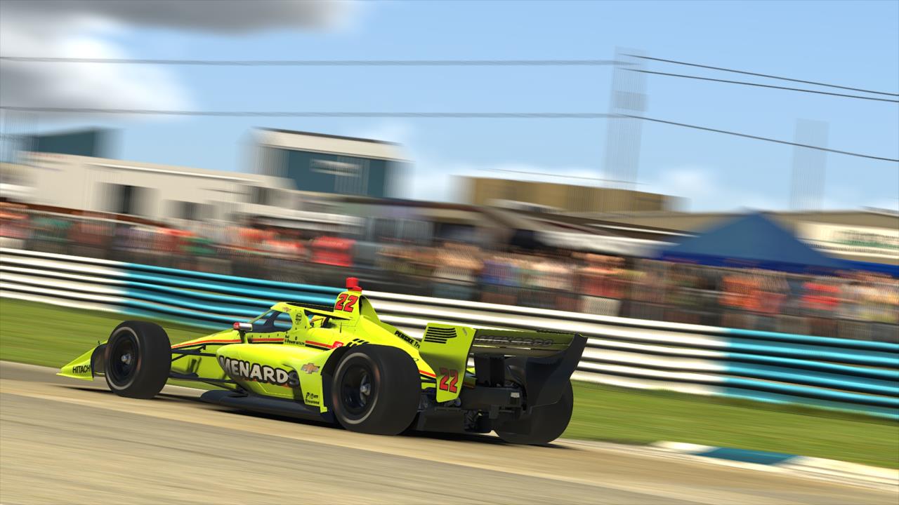 Simon Pagenaud on course during Race 3 of the INDYCAR iRacing Challenge Season 2 at the virtual Sebring International Raceway -- Photo by:  Photo Courtesy of iRacing